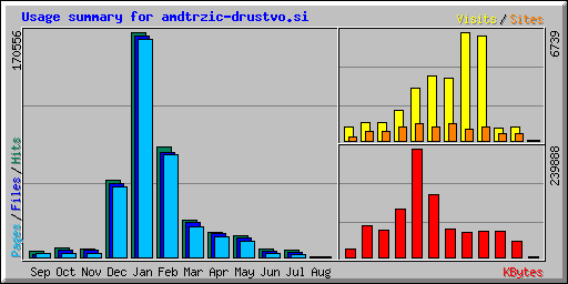 Usage summary for amdtrzic-drustvo.si