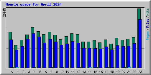 Hourly usage for April 2024