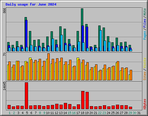 Daily usage for June 2024