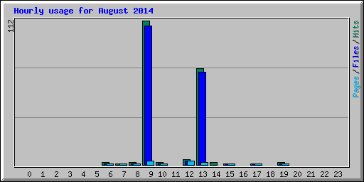 Hourly usage for August 2014