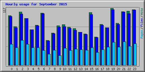 Hourly usage for September 2015