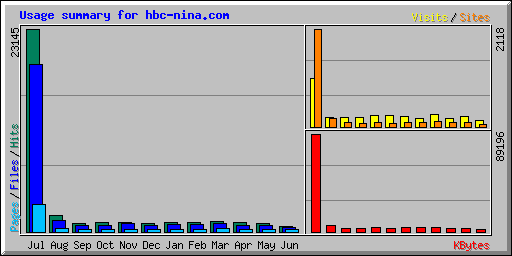 Usage summary for hbc-nina.com