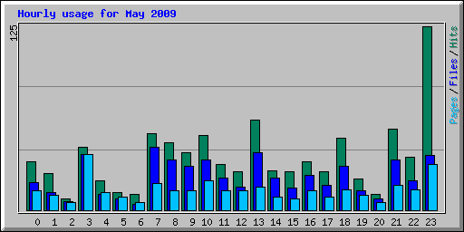 Hourly usage for May 2009