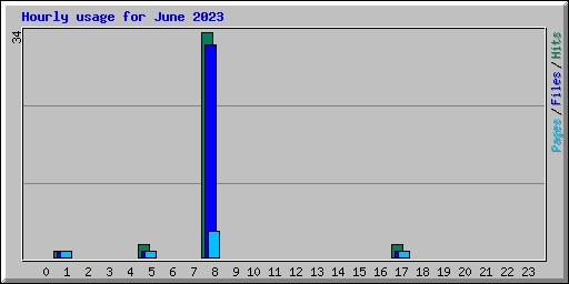 Hourly usage for June 2023