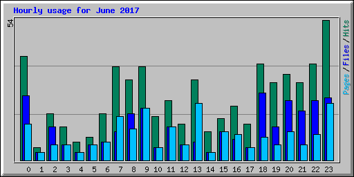 Hourly usage for June 2017