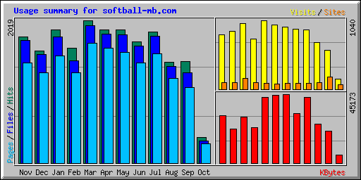 Usage summary for softball-mb.com