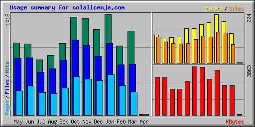 Usage summary for solalicenja.com