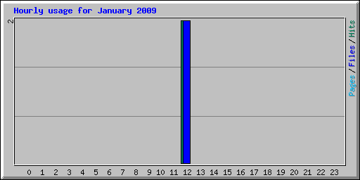 Hourly usage for January 2009