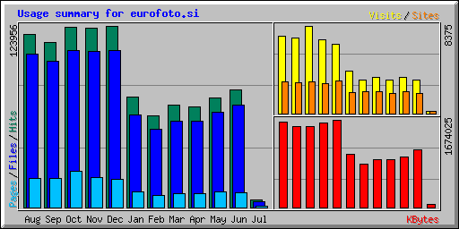 Usage summary for eurofoto.si