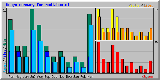 Usage summary for mediabus.si