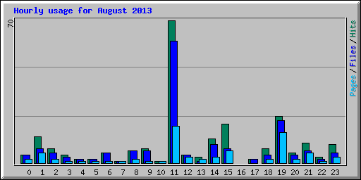 Hourly usage for August 2013