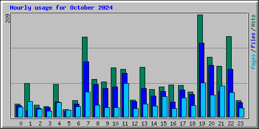 Hourly usage for October 2024