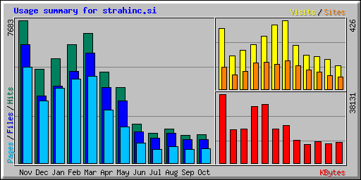 Usage summary for strahinc.si