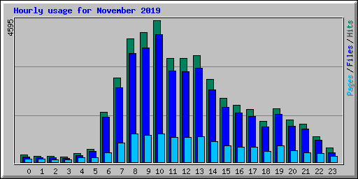 Hourly usage for November 2019