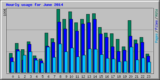 Hourly usage for June 2014