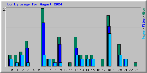 Hourly usage for August 2024