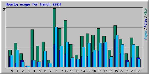 Hourly usage for March 2024