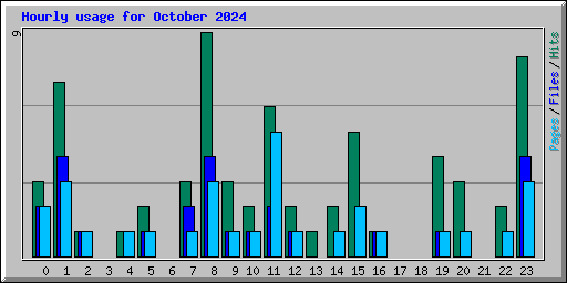 Hourly usage for October 2024